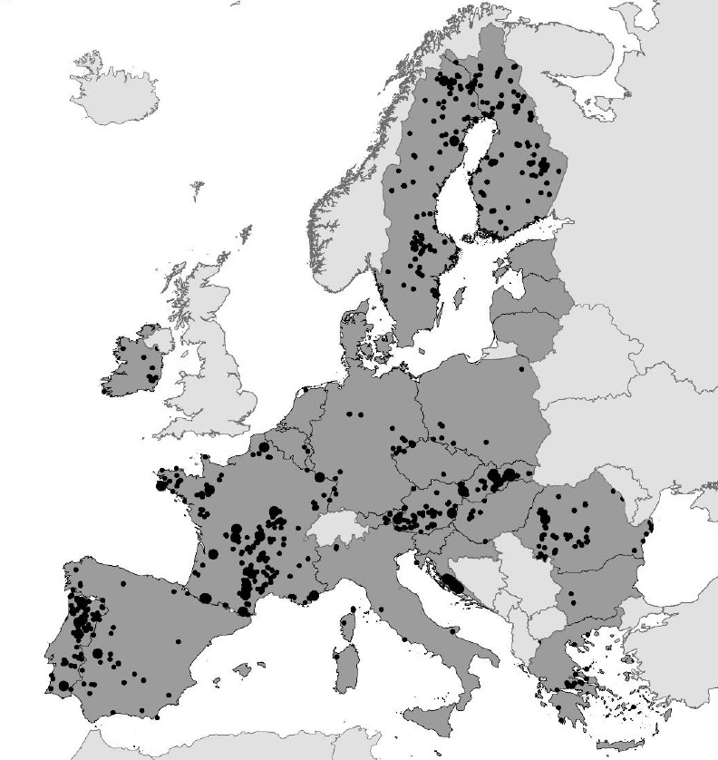 mapa EÚ prvky
