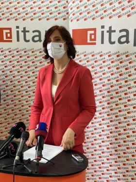 Veronika Remi&scaron;ov&aacute; počas konferencie ITAPA